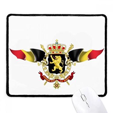 Imagem de BelgiumFlag – Mousepad com emblema nacional e borda costurada