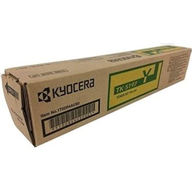 Imagem de Cartucho de toner amarelo Kyocera 1T02R4AUS0 modelo TK-5197Y para uso com impressoras multifuncionais coloridas Kyocera TASKalfa 306Ci A4, rendimento de até 7000 páginas com cobertura média de 5%