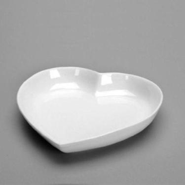 Imagem de Travessa De Cerâmica Grande Coração Branca 750ml - Ahc Porcelanas