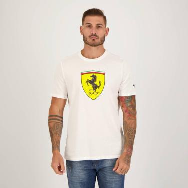 Imagem de Camiseta Puma Scuderia Ferrari Race Big Shield Colored Branca-Masculino