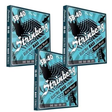 Imagem de Kit 3 Encordoamento Strinberg Para Contra Baixo SB40 - 4 Cordas