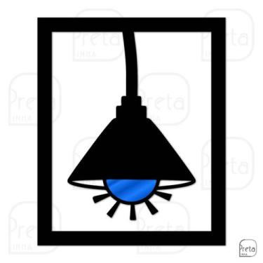 Imagem de Quadro de Parede Decoração Luminária Abajur Mdf 6mm 50x41cm - Linha Pr