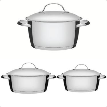 Imagem de Conjunto Panela Indução Inox Caldeirão Allegra Tramontina, Inox