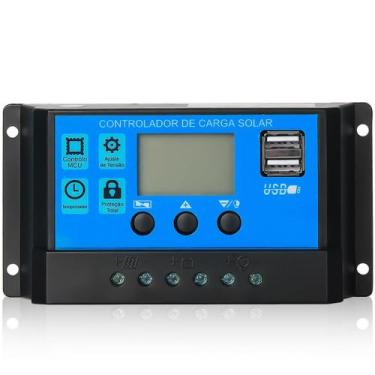 Imagem de Controlador Carga Painel Solar 10a Usb 12/24v Pwm Automático - Knup 