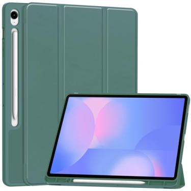 Imagem de DWaybox Capa para Samsung Galaxy Tab S10 FE Plus 13,1 polegadas 2025 modelo X620/X626B - Capa inteligente de TPU fosco com compartimento para lápis integrado, suporte ajustável e proteção à prova de