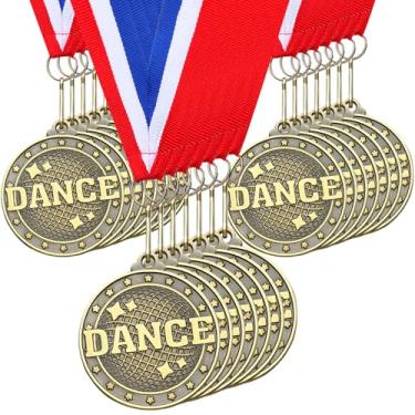 Imagem de Quelay 30 medalhas de ouro de 5 cm para prêmios, vencedor incentiva a participação em equipe para adultos troféu prêmio presente competições festa de formatura (Dança)