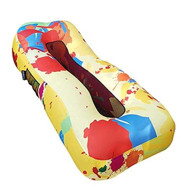 Imagem de 3FLQOOPP Fila flutuante inflável, colchão de piscina aquática para uso ao ar livre, portátil, fileira flutuante, acampamento, escritório, praia, piscina, reclinável, cama reclinável, água D, brinquedo