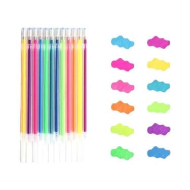 Imagem de Canetas De Gel Com Glitter Metálico, Conjunto De 12/24 Peças Para Esco