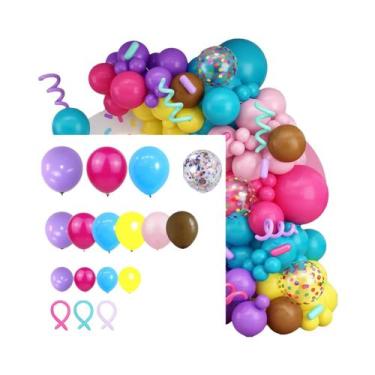 Imagem de Arco De Balões Arco-Íris, Decorações Doces Para Festa De Aniversário, 