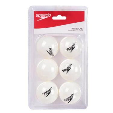Imagem de Kit de 6 Bolas Speedo Para Tênis de Mesa - BRANCO, Branco, único