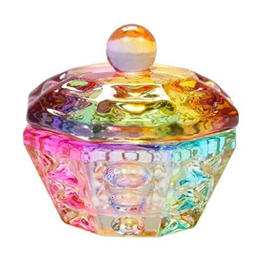 Imagem de Prato Art, Copo de Vidro, Ferramentas de Vidraria para com as Nail Art Líquido Acrílico para Unhas, Pó, flor octógono