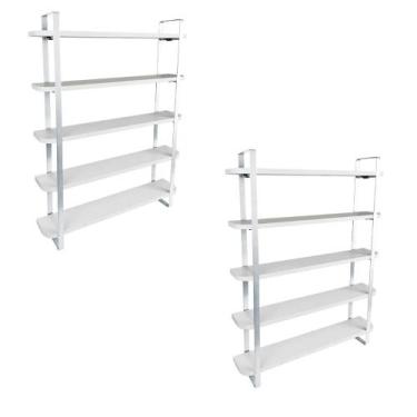 Imagem de kit com 02 Nicho Expositor Arusi 100 Esmaltes 5 Prateleiras - Loja da 