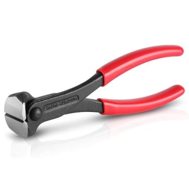 Imagem de Alicate de corte de extremidade de extrator de unhas de 17 cm, pinça de corte de ponta de alta alavancagem, pinças de carpinteiro, cortadores de extremidade para puxar pregos ou cortar fios