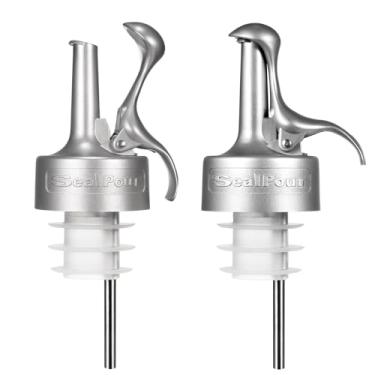 Imagem de Bicos de despejo de licor, bicos de garrafa de licor, bicos para derramar álcool, bicos de bar, adequados para álcool, bebidas, vinagre, vinho para acessórios de bar - 2 peças
