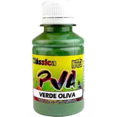 Imagem de Tinta Pva Fosco Cores Escuras 100ml True Colors, VERDE OLIVA