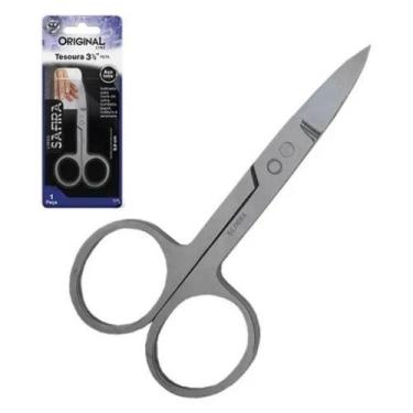 Imagem de Tesoura Reta 3 1/2" Safira 9cm Original Line - Uso profissional Pra Sa