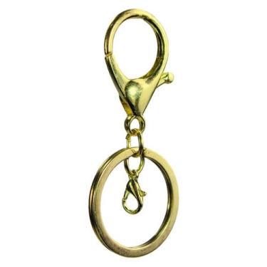 Imagem de Argola Italiana Com Lagosta Dourada Artesanato Chaveiro - 60 Unidades 