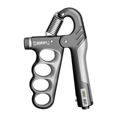 Imagem de RNXRZANK Exercitador de Mão E Pulso, Dispositivo de Treinamento de Dedos com Contador Integrado, Adequado para Treinamento de Força E Condicionamento Físico, Cinza