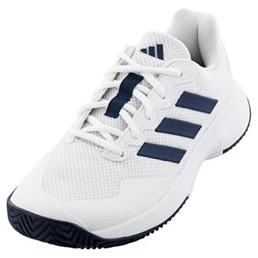 Imagem de adidas Tênis masculino Gamecourt 2.0, Branco/time azul marinho/branco, 45