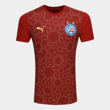Imagem de Camisa Bahia III 25/26 s/n Torcedor Puma Masculina, Vermelho, M