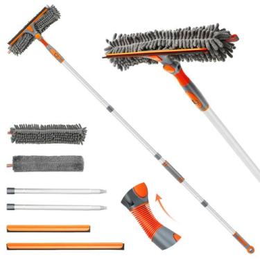 Imagem de Limpador de janelas Eazer 89" Squeegee 2 em 1 com poste de extensão