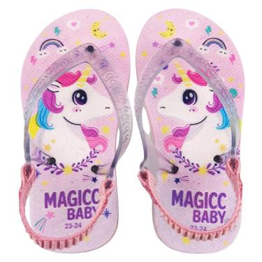 Imagem de Chinelo Bebê Menina Infantil Unicórnio Magic Baby Mb_034-Feminino