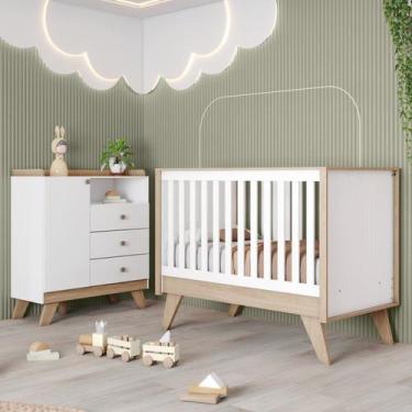 Imagem de Quarto de Bebê Berço e Cômoda Noah Espresso Móveis