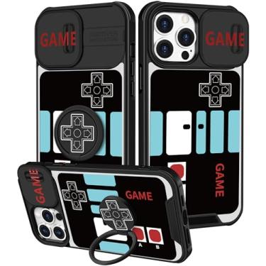 Imagem de Funermei Capa para iPhone 13 Pro Max - Capa de telefone feminina bonita estética com design exclusivo com capa de câmera e suporte de anel Funda para Apple 13 Pro Max