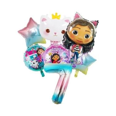 Imagem de Conjunto De Balões Gabby Dollhouse Para Meninas, Decoração De Festa De