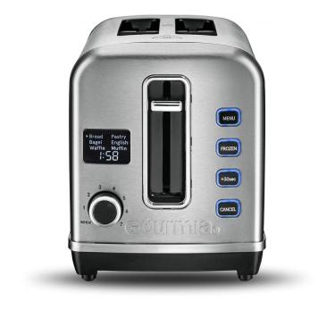 Imagem de Torradeira Elétrica 4 Fatias 6 Níveis de Tostagem em Aço Inoxidável com Visor LED, 110V 800W, Gourmia GDT2650, Prata