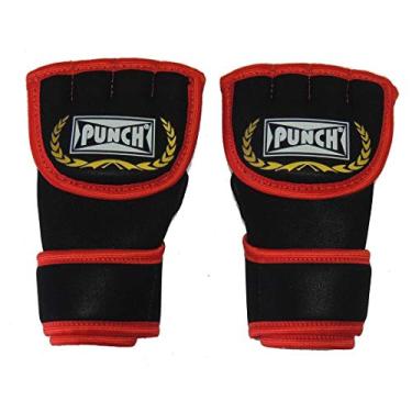 Imagem de Punch Par Luva Gel Unissex - M - Preta com Vermelho