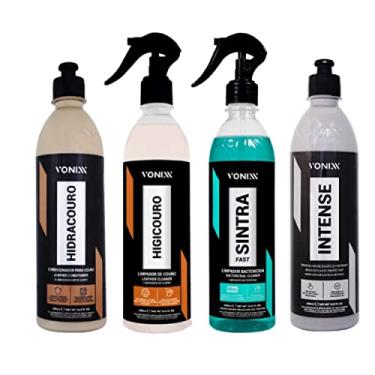 Imagem de Kit Hidracouro + Higicouro + Intense + Sintra Fast Vonixx. Kit para limpeza de couro e plásticos internos.