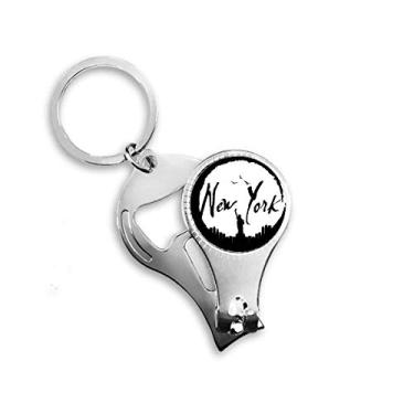 Imagem de New York USA Liberty Outline Alicate de unhas chaveiro abridor de garrafa