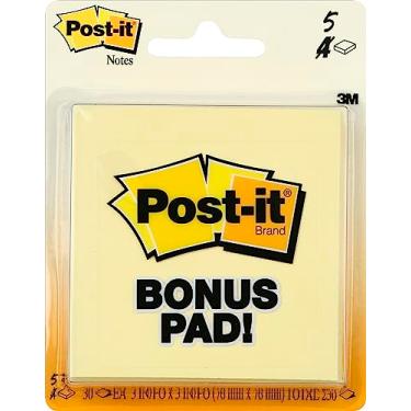 Imagem de Wholesale CASE of 25 - 3M Post-it Canary Clamshell Pk Original Note Pads -Post-it Note, Original Pad, 3"x3", 50 SH/PD, 4/PK, Yellow
