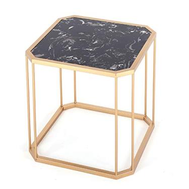 Imagem de Mesa lateral nórdica criativa simples mesa de centro sala de estar sofá mesa lateral quarto mesa lateral varanda pequena mesa de centro para sala de estar (cor: 1)