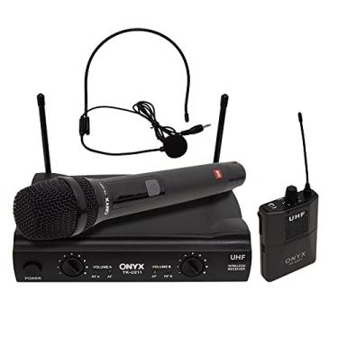 Imagem de Microfone sem Fio Duplo Mão e Headset TK U211 UHF Onyx