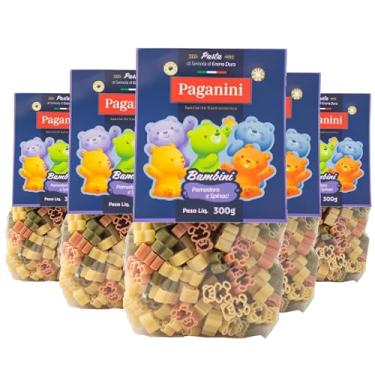 Imagem de Macarrão PAGANINI Ursinhos Tricolor Bambin 300g (5 pacotes)
