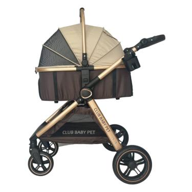 Imagem de Club Baby Carrinho 3em1 para Passeios Pets Marrom