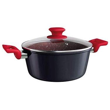 Imagem de Euro Home - Caçarola 24 cm de Alumínio com Antiaderente ColorStone Titânio - ALU8655-TI