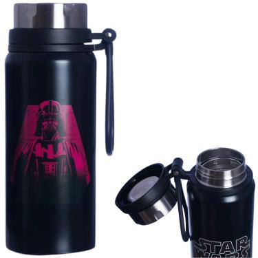 Imagem de Garrafa Darth Vader Térmica 6 Horas Quente Gelada 650ml Com Alça Oficial Star Wars