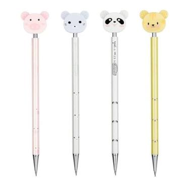 Imagem de Lapiseira Zoo com Topper Animais Super Fofa Escrita 0.7mm Escolar Linha Zoo BRW 1 Unidade (Tigre Amarelo)