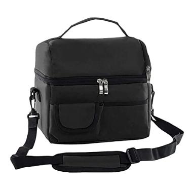 Imagem de Bolsa térmica isolada Topyond de grande capacidade e camada dupla de tecido Oxford, lavável, dobrável, com isolamento térmico, para escritório, viagens e uso externo