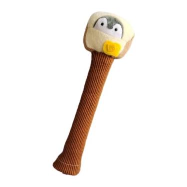 Imagem de Amagogo Capa de alça de raquete de badminton, protetor de aderência de boneca de pelúcia de desenho animado para mulheres e meninas, Pinguim Amarelo