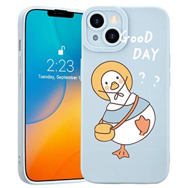 Imagem de JOYLAND Capa de telefone de pato fofo para iPhone 15 Pro, nova capa de proteção de corpo inteiro, capa de proteção de câmera, material macio de ajuste fino, capa antiqueda para meninas e meninos, 6,1