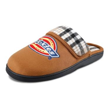Imagem de Dickies Chinelo masculino deslizante de espuma viscoelástica com logotipo bordado - sola interna/externa, Bronzeado, Large