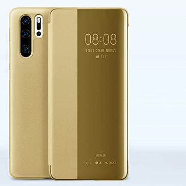 Imagem de Moda luxuosa Capa original Smart View Window Flip para Huawei P40 P30 P20 P10 Plus Mate 9 10 20 30 Capa de couro Pro Lite Honor 8X 10 10i, dourada, para outros entre em contato conosco