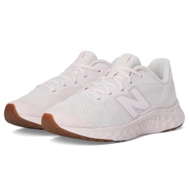 Imagem de New Balance Tênis de corrida unissex infantil Fresh Foam Arishi V4 com cadarço, Granito rosa/rosa de meados do século, 4 Big Kid