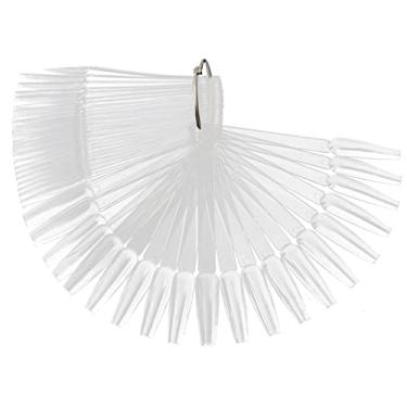 Imagem de 50 Peças de Pontas Falsas para Arte Em Unhas, Placa de Exibição de Placas de Cartão Colorido de Esmalte Com Anel de Metal, Importante para Apresentação Em Salão de Beleza,