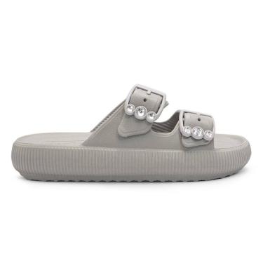 Imagem de Chinelo Usaflex Feminino Slide Plataforma Poofy Eva Fivela Brilho AL4401