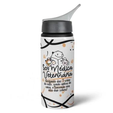 Imagem de Garrafa Squeeze NK Flork Profissões - Sou Veterinária 600ml - JPS INFO